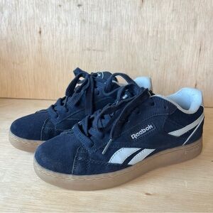 Reebok Womens Forte Lounger Sneakers Navy Blue Suede 8